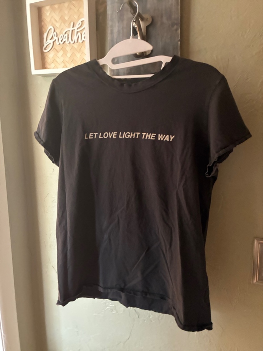 RARE Spiritual Gangster Tee size SM Charcoal Let Love Light The Way MLK Quote